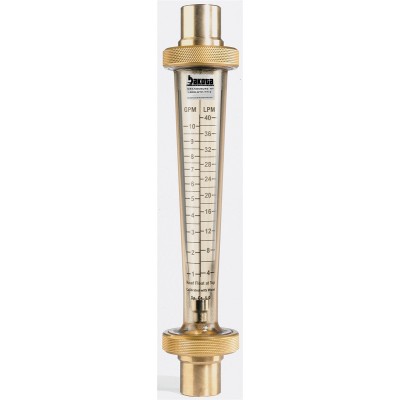 flow meter line water lpm gpm brass connections polysulfone scales valve