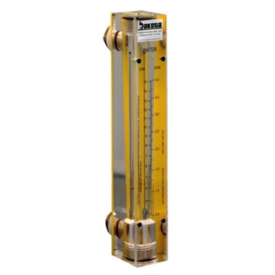 Water Flow Meters - Acrylic, Brass Fittings, No Valve 