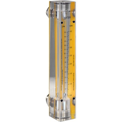 Helium Flow Meters - Acrylic, Brass Fittings, No Valve 