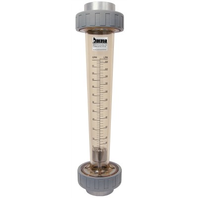 Polysulfone High Volume In-Line Flow Meter - Water (GPM/LPM), No Valve