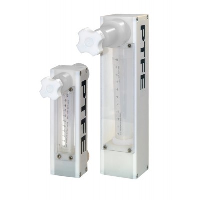 Panel Mount PTFE-PFA Flow Meter with Needle Valve