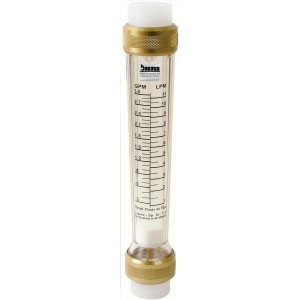 Polysulfone In-Line Flow Meter with FNPT PVC Connections - Water (GPM/LPM)
