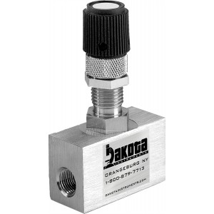 316 Stainless Steel High Precision Metering Needle Valve - 180 Degree Straight Flow Pattern