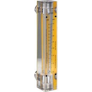 Helium Flow Meters - Acrylic, Brass Fittings, No Valve 