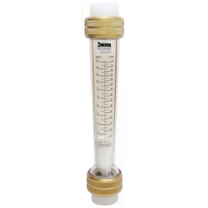 Polysulfone High Volume In-Line Flow Meter with 1" Socket Fusion PVDF Connections - Water (GPM/LPM)