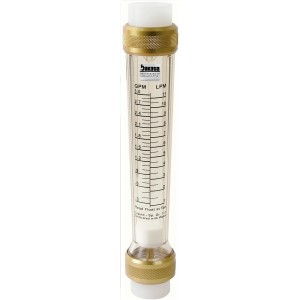 Polysulfone In-Line Flow Meter with FNPT PVDF Connections - Water (GPM/LPM)