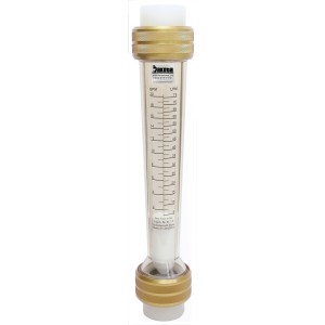 Polysulfone High Volume In-Line Flow Meter with FNPT PVDF Connections - Water (GPM/LPM)