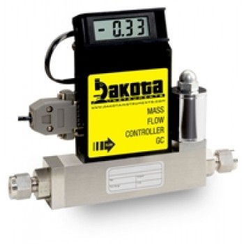 GC3 Series - Helium Mass Flow Controller - Stainless Steel, Medium Flow, With or Without LCD Readout, 1/4 Inch Compression Fittings, 0-5VDC Analog Input/Output