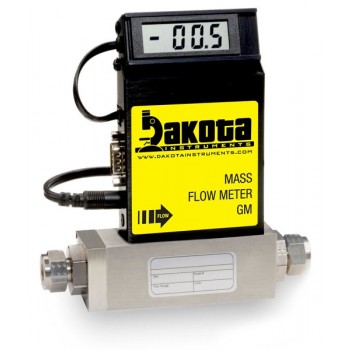 GM3 Series - Nitrogen Mass Flow Meter - Stainless Steel, Medium Flow, With or Without LCD Readout, 1/4 Inch Compression Fittings, 0-5VDC Analog Output
