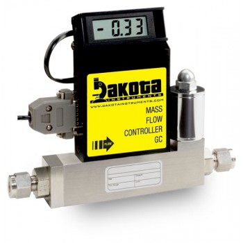 GC3 Series - Hydrogen Mass Flow Controller - Stainless Steel, Medium Flow, With or Without LCD Readout, 1/4 Inch Compression Fittings, 0-5VDC Analog Input/Output