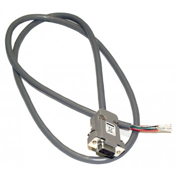 Shielded Cable, 15-pin D-connector with terminated end for GC series mass flow controller, 8ft length  (6ACBLGCD)