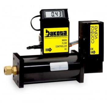 GC6 Series - Air Mass Flow Controller - Aluminum, High Flow, With or Without LCD Readout, 1/2 Inch Compression Fittings, 0-5VDC Analog Input/Output