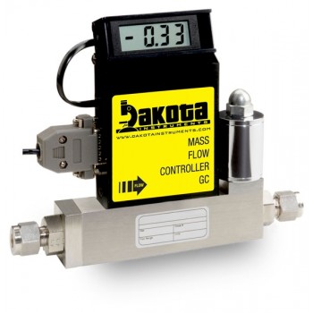 GC4 Series - Nitrogen Mass Flow Controller - Stainless Steel, Medium Flow, With or Without LCD Readout, 3/8 Inch Compression Fittings, 0-5VDC Analog Input/Output