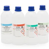 General pH Calibration Bundle, pH 4 & 7, Cleaning Solution, Electrode Storage Solution <b>(Bottles - 500 mL each)</b>