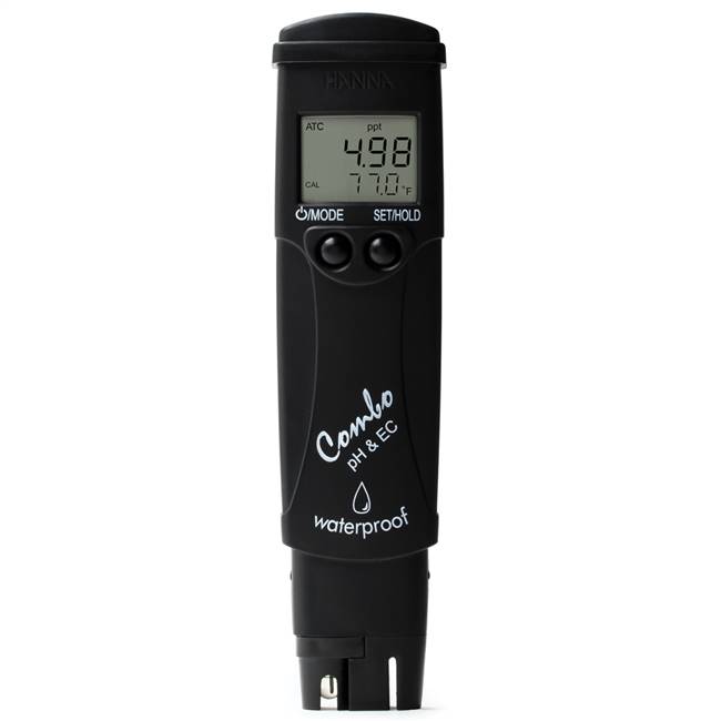 High Range Combo pH / Conductivity / TDS Tester (0.00 to 20.00 <span class='lowercase'>µ</span>S/cm EC/ 0.00 to 10.00 ppt TDS)