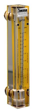 Air Flow Meters- Acrylic, Brass Fittings, No Valve 