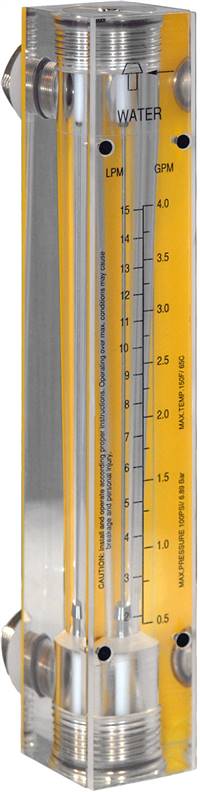Argon Flow Meters - Acrylic, Brass Fittings, No Valve 