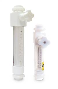 PTFE In Line Flow Meter with Valve, FEP Flow Tube & PTFE/PCTFE Wetted Parts