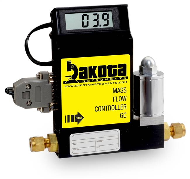 GC1 Series - Air Mass Flow Controller - Aluminum, Low Flow, With or Without LCD Readout, 1/4 Inch Compression Fittings, 0-5VDC Analog Input/Output
