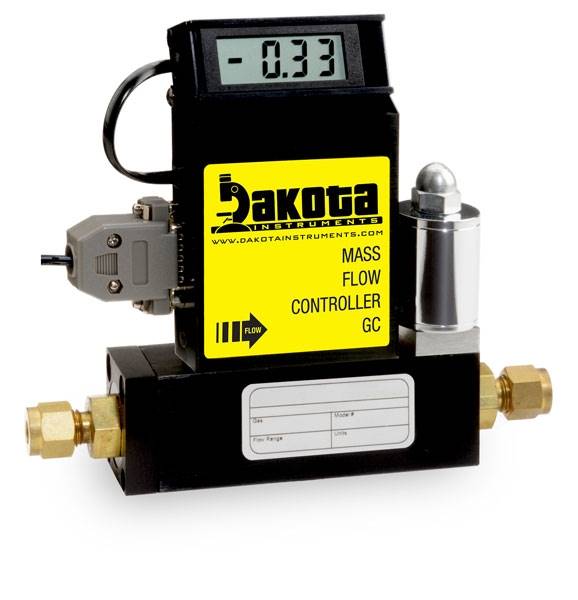 GC3 Series - Air Mass Flow Controller - Aluminum, Medium Flow, With or Without LCD Readout, 1/4 Inch Compression Fittings, 0-5VDC Analog Input/Output