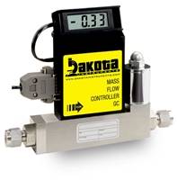 GC3 Series - Helium Mass Flow Controller - Stainless Steel, Medium Flow, With or Without LCD Readout, 1/4 Inch Compression Fittings, 0-5VDC Analog Input/Output