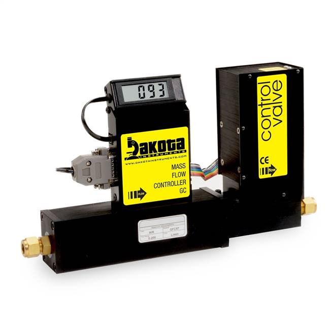 GC5 Series - Argon Mass Flow Controller - Aluminum, High Flow, With or Without LCD Readout, 3/8 Inch Compression Fittings, 0-5VDC Analog Input/Output