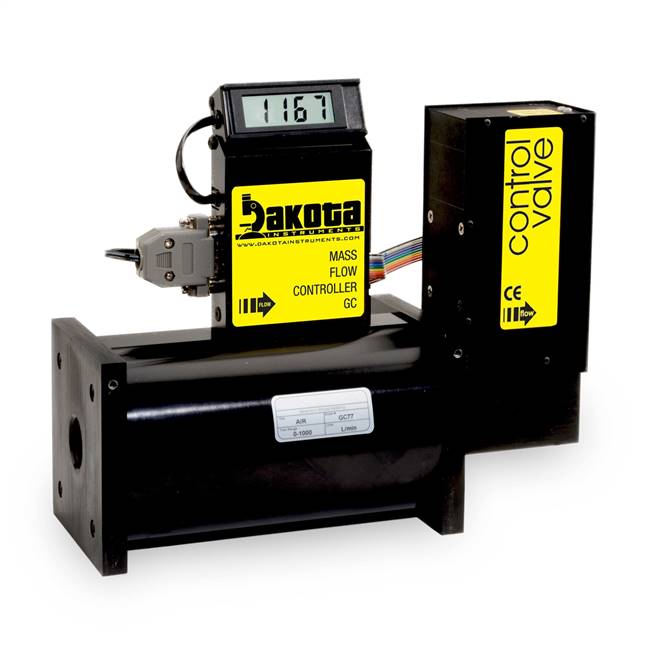 GC7 Series - Argon Mass Flow Controller - Aluminum, High Flow, With or Without LCD Readout, 1/2 Inch Compression Fittings, 0-5VDC Analog Input/Output