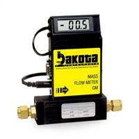 GM3 Series - up to 50 Liters Per Minute Air Mass Flow Meter - Aluminum, Medium Flow, With or Without LCD Readout, 1/4 Inch Compression Fittings, 0-5VDC Analog Output