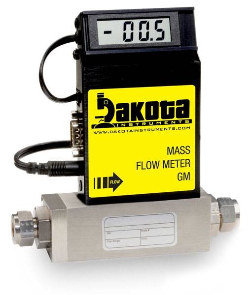 GM3 Series - Argon Mass Flow Meter - Stainless Steel, Medium Flow, With or Without LCD Readout, 1/4 Inch Compression Fittings, 0-5VDC Analog Output