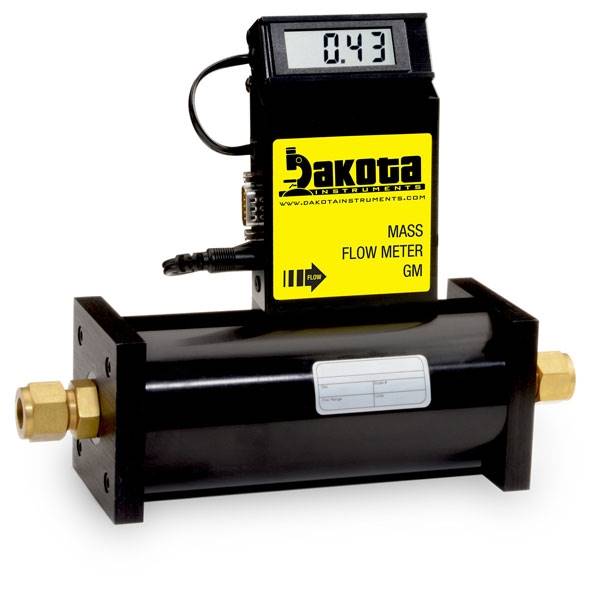 GM6 Series - Air Mass Flow Meter - Aluminum, High Flow, With or Without LCD Readout, 1/2 Inch Compression Fittings, 0-5VDC Analog Output