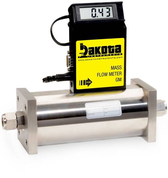 GM6 Series - Air Mass Flow Meter - Stainless Steel, High Flow, With or Without LCD Readout, 1/2 Inch Compression Fittings, 0-5VDC Analog Output