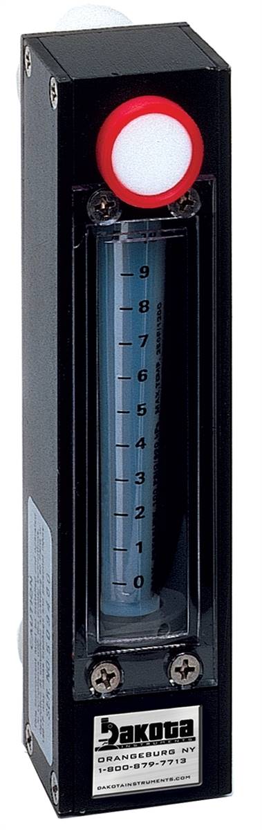 Panel Mount PTFE-FEP Flow Meter, No Valve