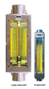 Industrial Stainless Steel In-Line Flow Meter, NPT Connector, No Valve (M Meter)