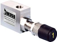 316 Stainless Steel High Precision Metering Needle  Valve - 90 Degree Flow Pattern