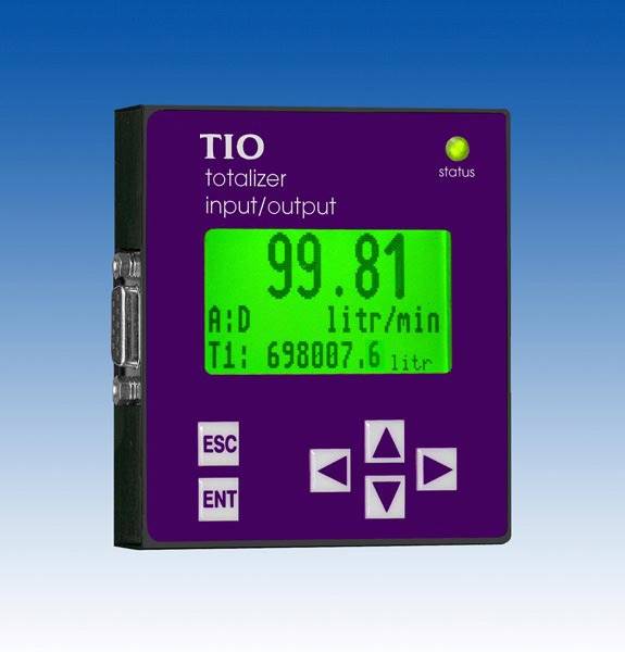 TIO- Totalizer Input/Output Flow Monitor/Controller  - Display Readout, 0-5Vdc/0-5Vdc RS-232 Interface (For GM and GC Series Mass Flow Products))