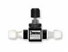 PTFE Utility Needle Valves - Aluminum Shell, Brass Bushing