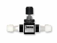 PTFE Utility Needle Valves - Aluminum Shell, Brass Bushing