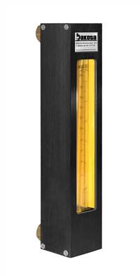 Encased Glass Tube Panel Mount Flow Meter with Valve, PTFE, PTCFE 3/8" FNPT Adapter, No Valve