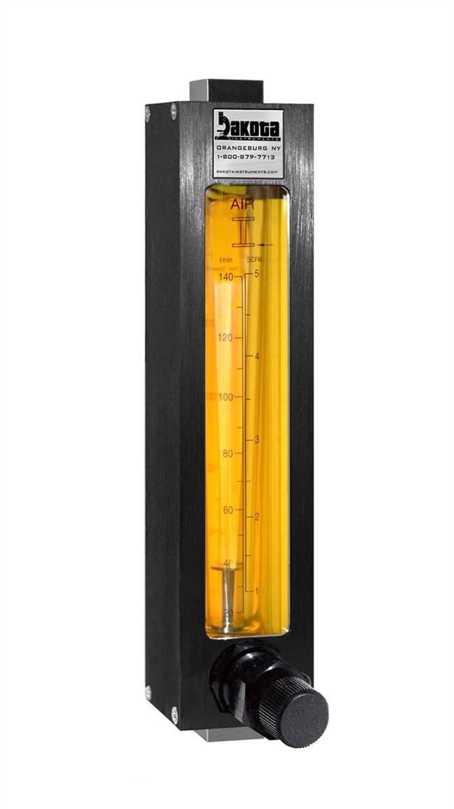 Encased Glass Tube In-Line Flow Meter, PTFE, PTCFE 3/8" FNPT Adapter, Valve