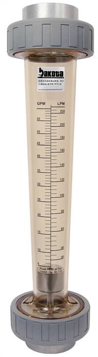 Polysulfone High Volume In-Line Flow Meter - Water (GPM/LPM), No Valve