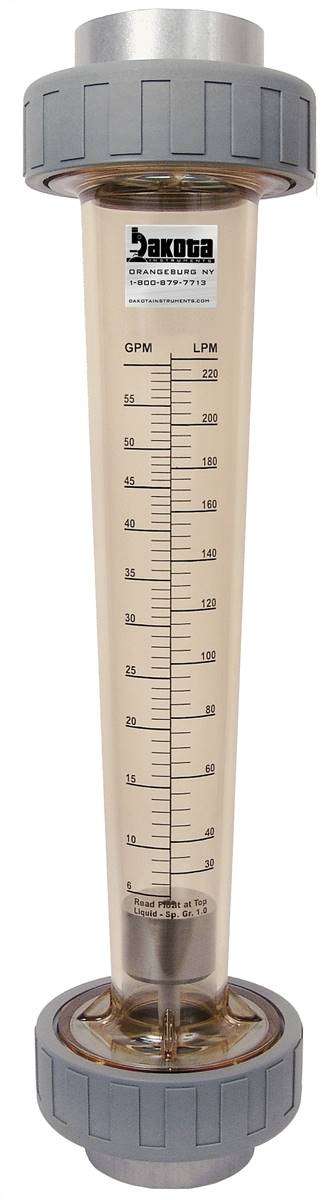 Polysulfone High Volume In-Line Flow Meter - Water (GPM/LPM), No Valve